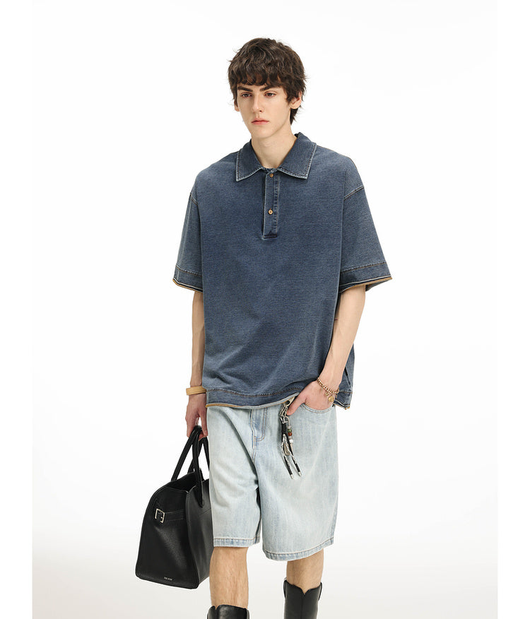 Retro Damage Wash Polo Shirt