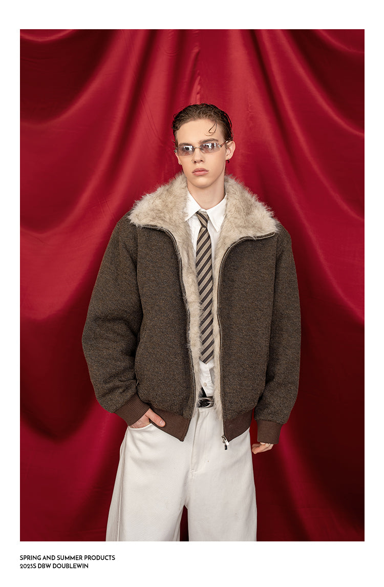 Thick Wool Knit Cardigan