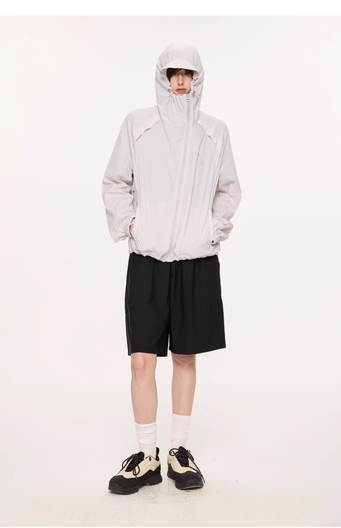 Breathable straight shoulder jacket
