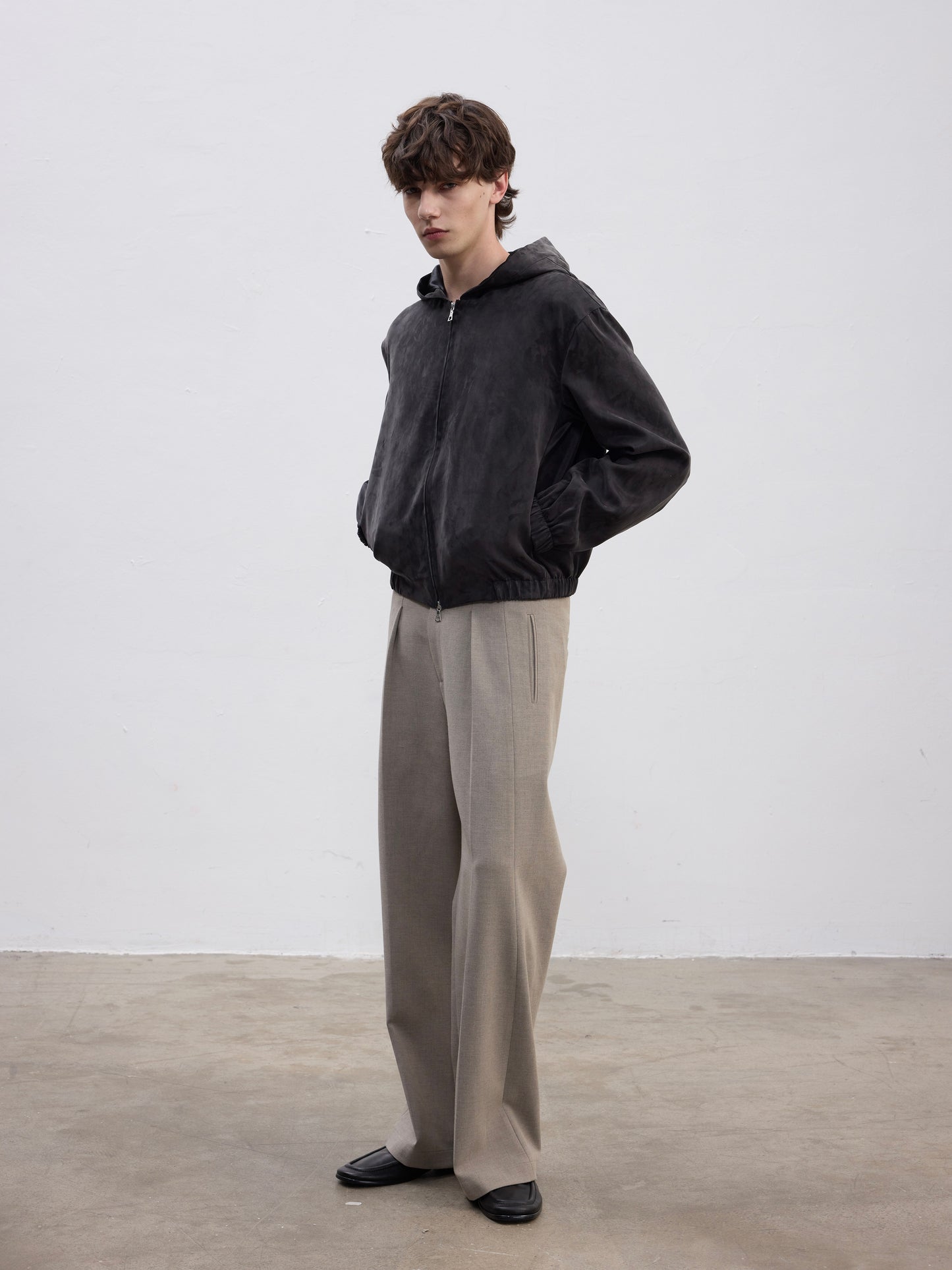 Sandwashed Hooded Jacket