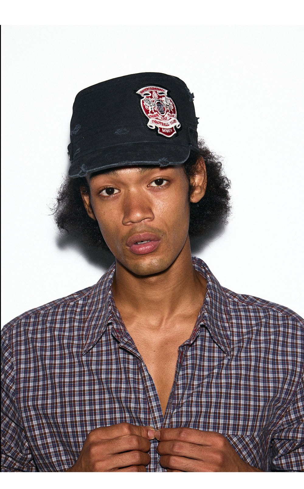 Embroidered Distressed Cap