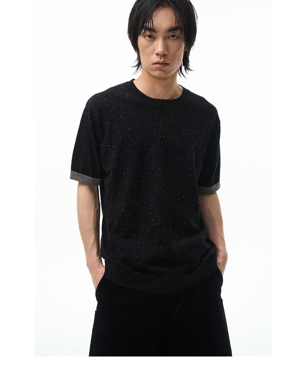 Color-Point Knit Shirt