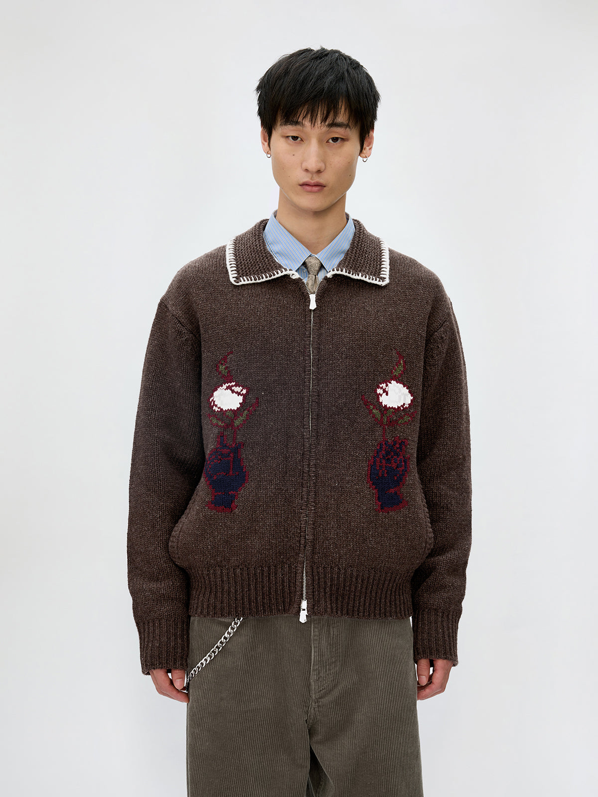 Unisex Wool Blend Cardigan