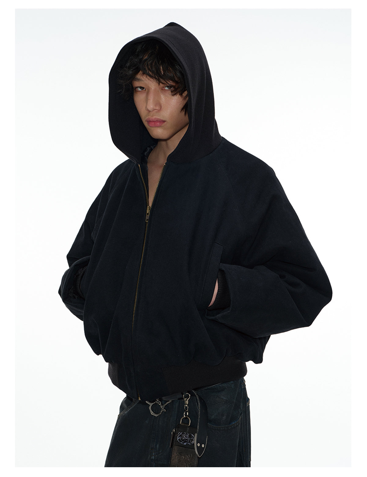 Hooded cotton jacket