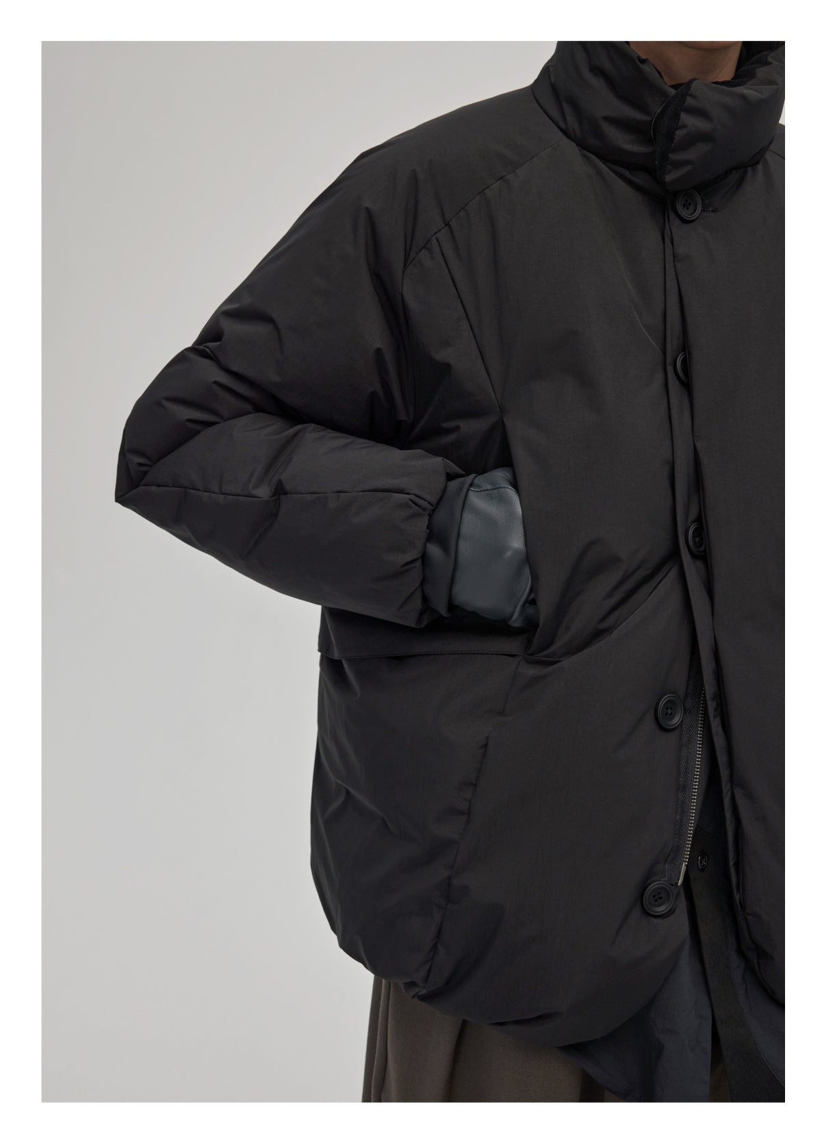 Stand collar down jacket