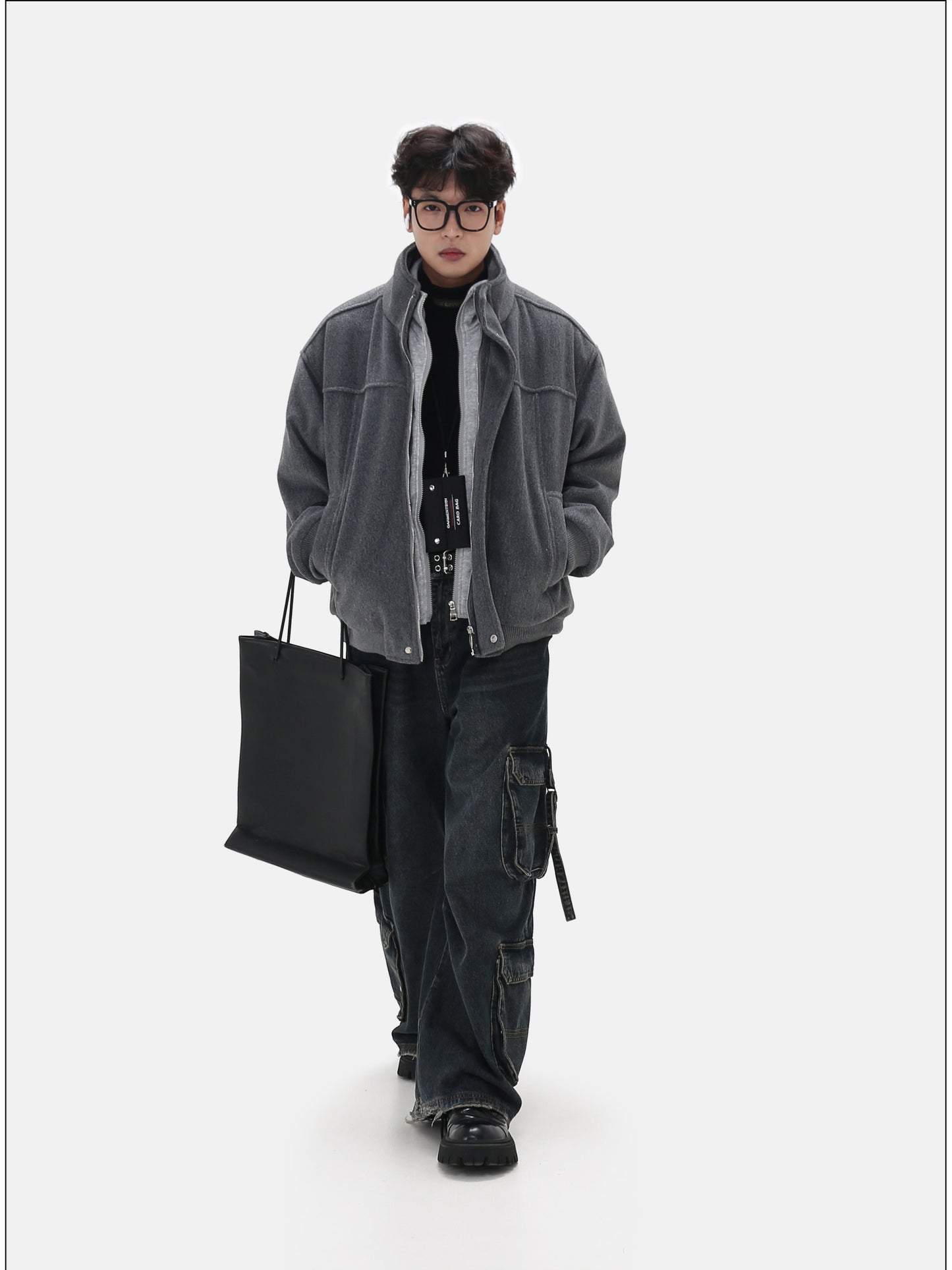 Faux Two-Piece Stitch Jacket