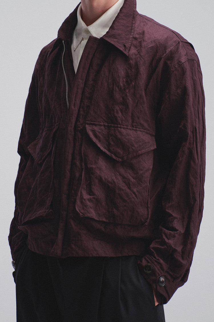 Casual Jacket with Subtle Wrinkles