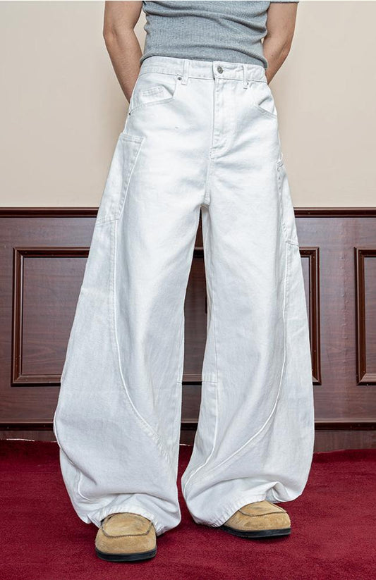 Large pockets Scimitar wide leg pants