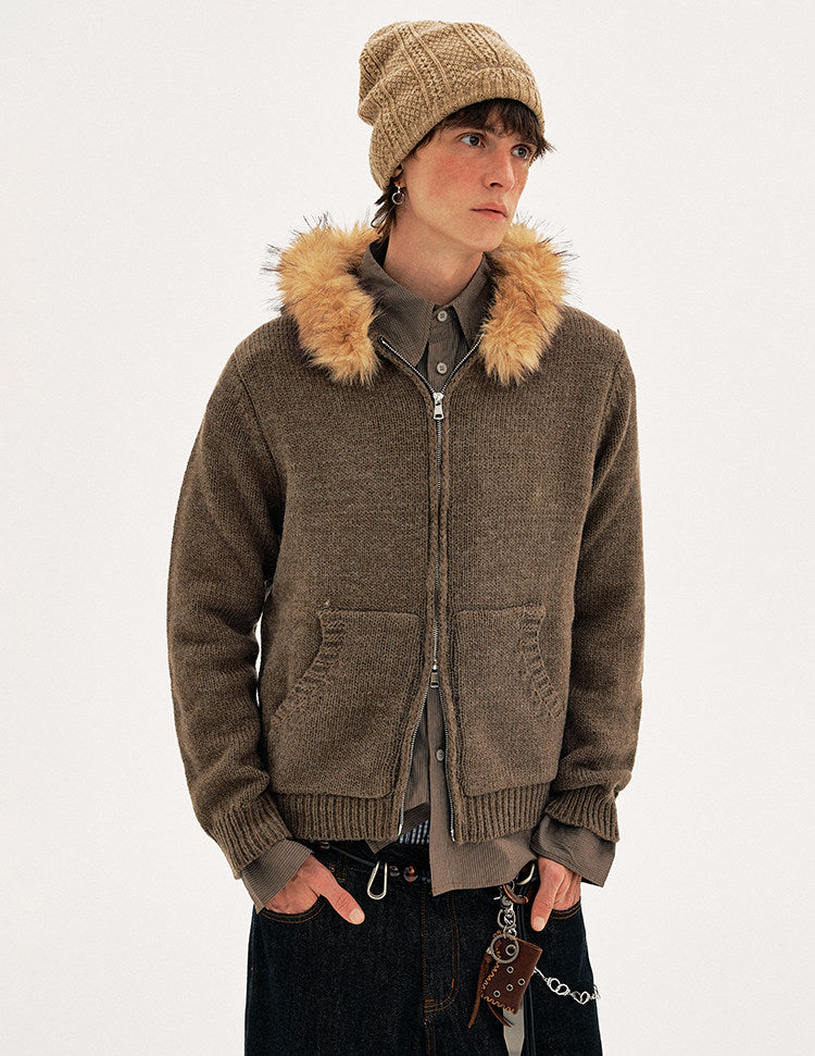 Hooded Knit Cardigan