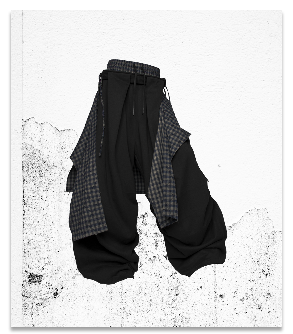 Double-Waistband Casual Pants