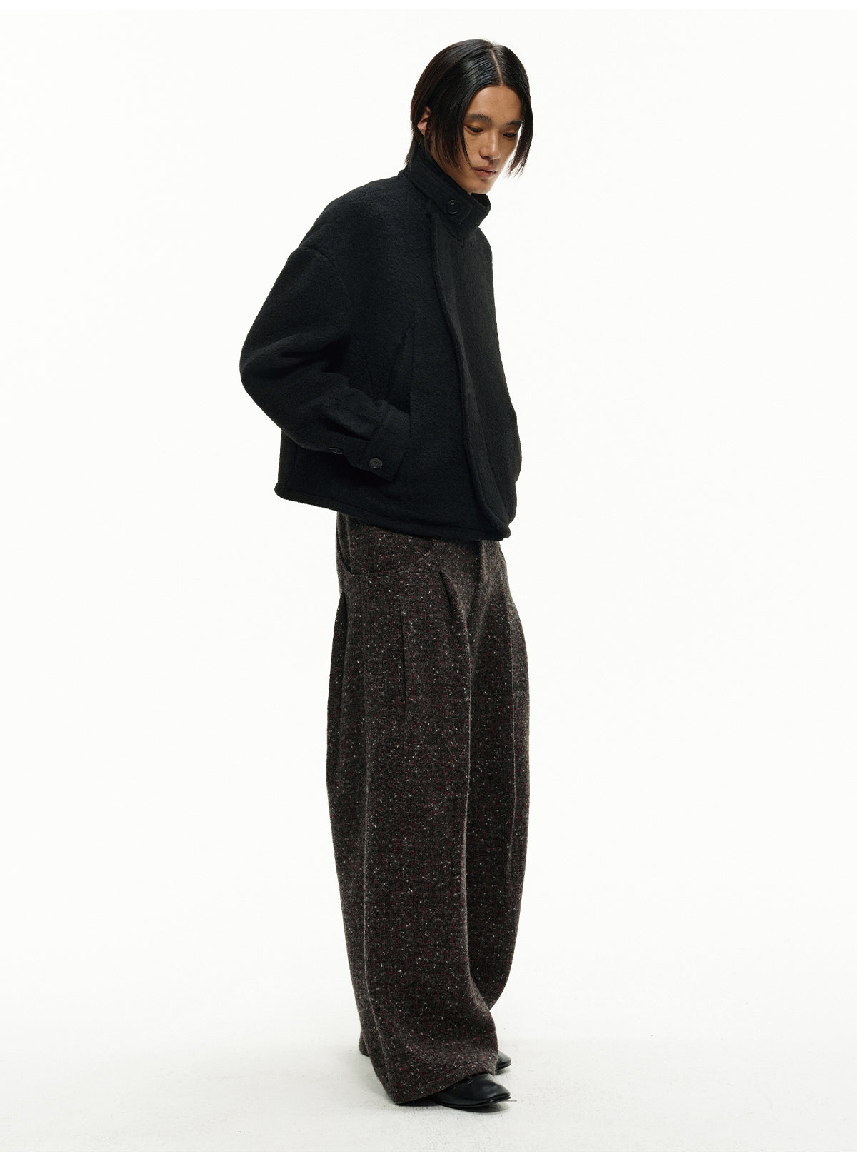 Double-Pleated Casual Pants