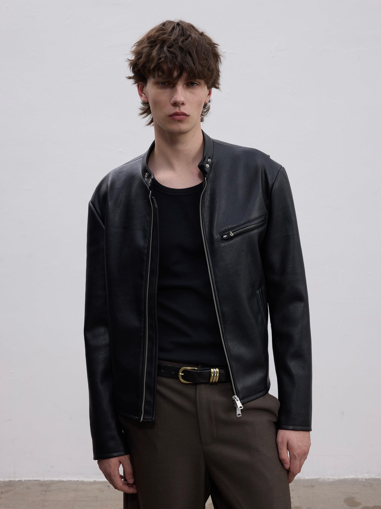 Slim Fit Motorcycle Leather Jacket