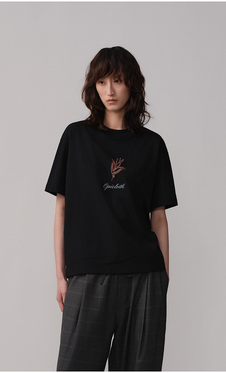 Round-Neck Drop-Shoulder T-Shirt