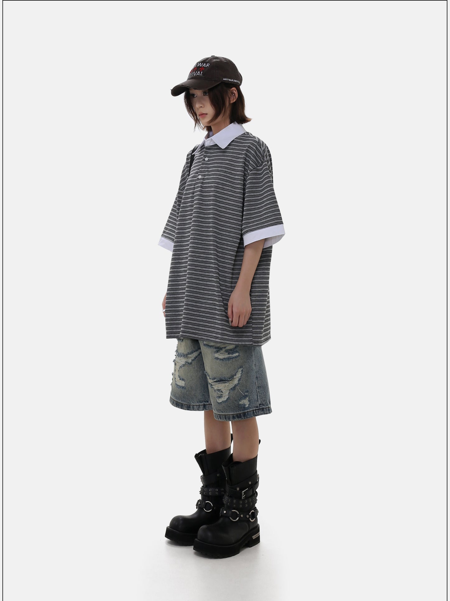 Faux Two-Piece Relaxed-Fit Polo Shirt