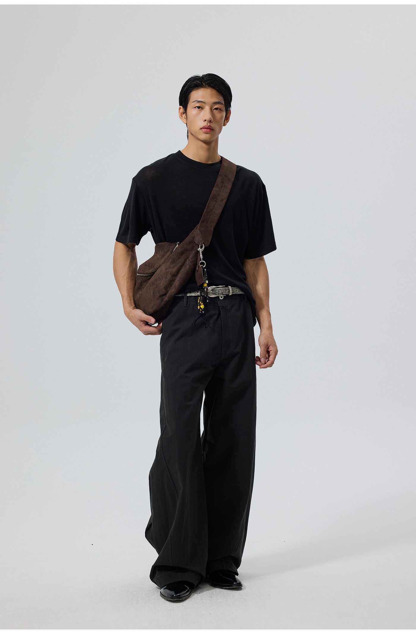 Faux Suede Shoulder Bag