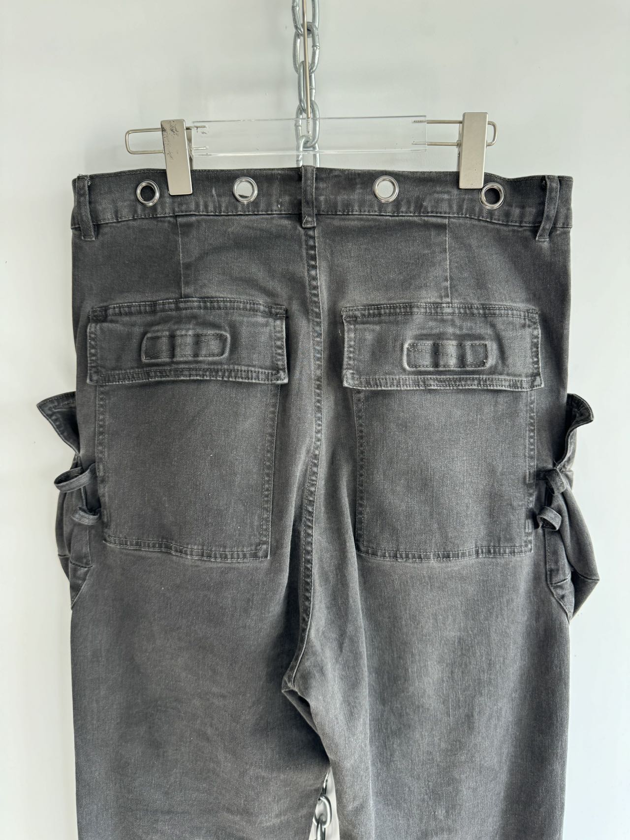 Multi-pocket dirty wash casual pants