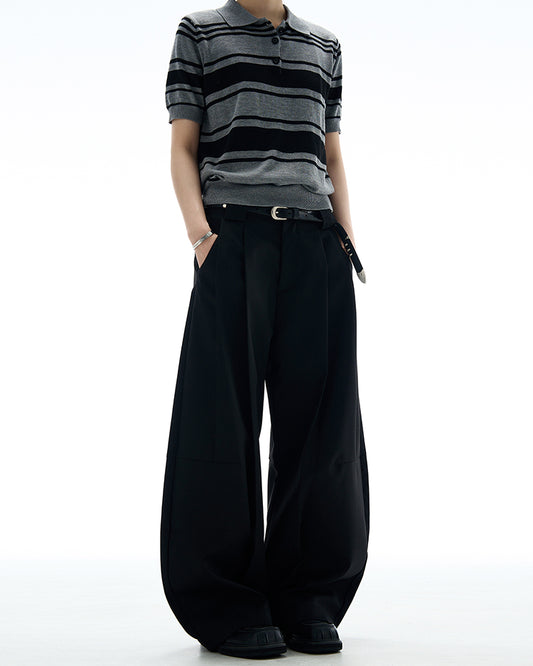 Retro Pleats Casual Pants