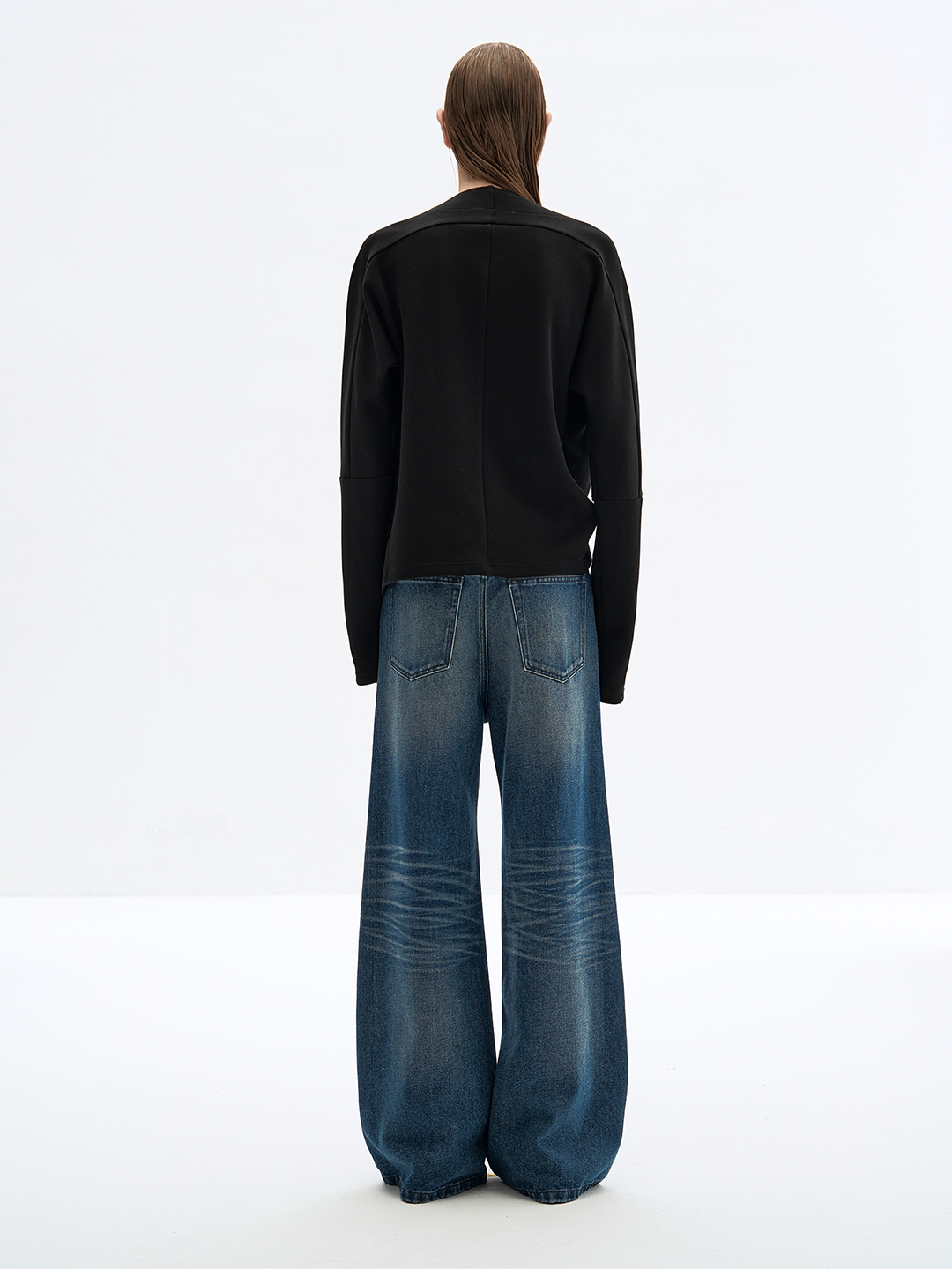 Vintage-washed jeans