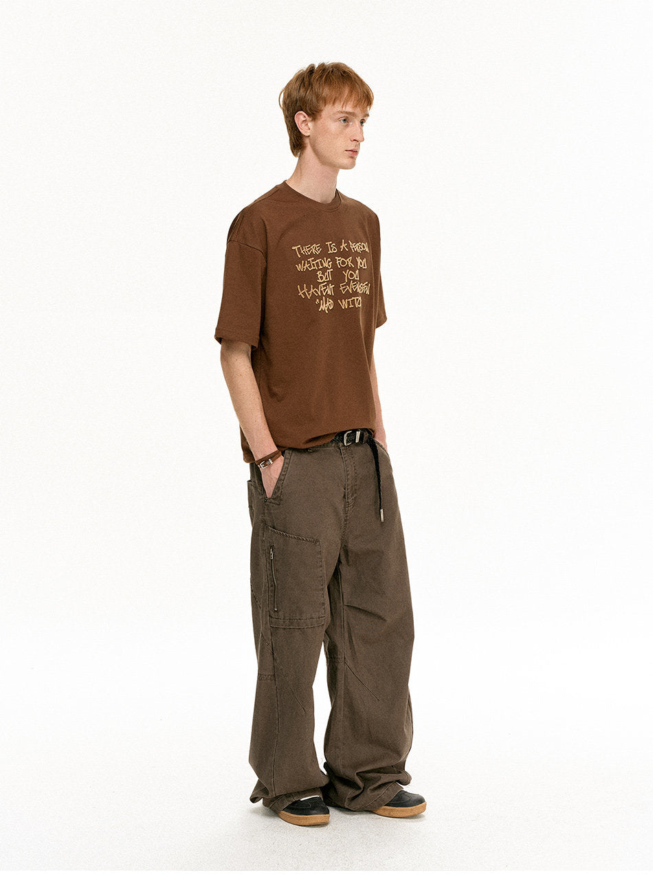 Unisex Casual Embroidered T-Shirt