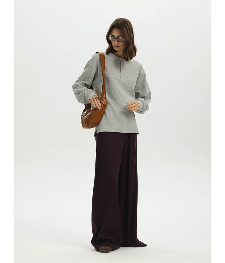 Henry Collar Basic T-Shirt