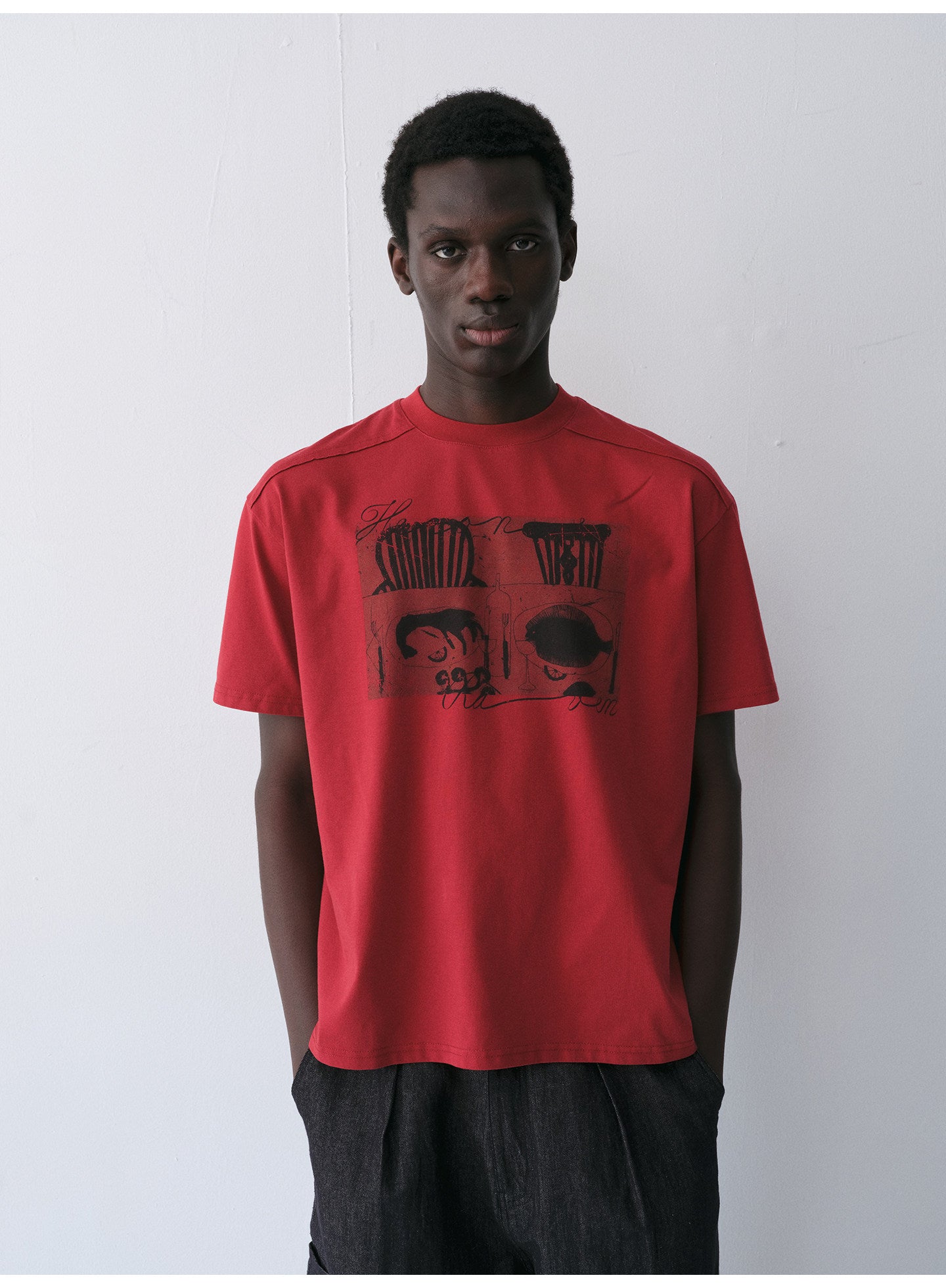 Distressed-Print T-Shirt
