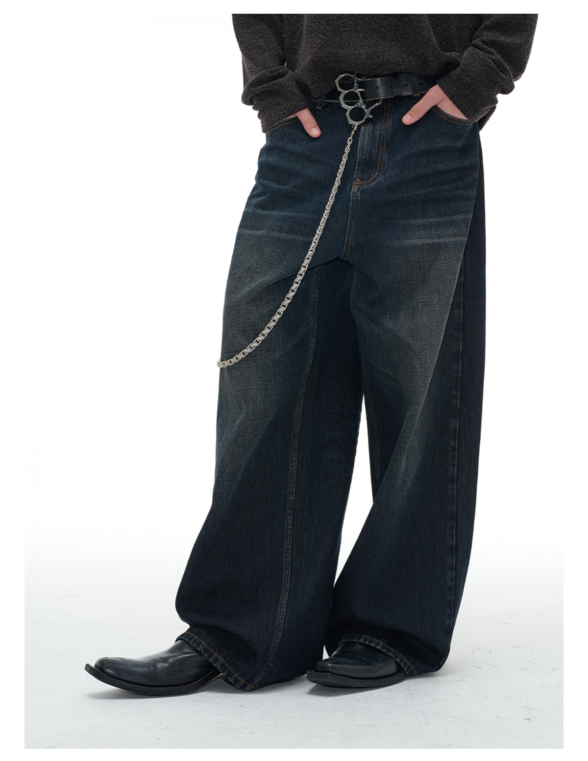 Dark blue vintage jeans