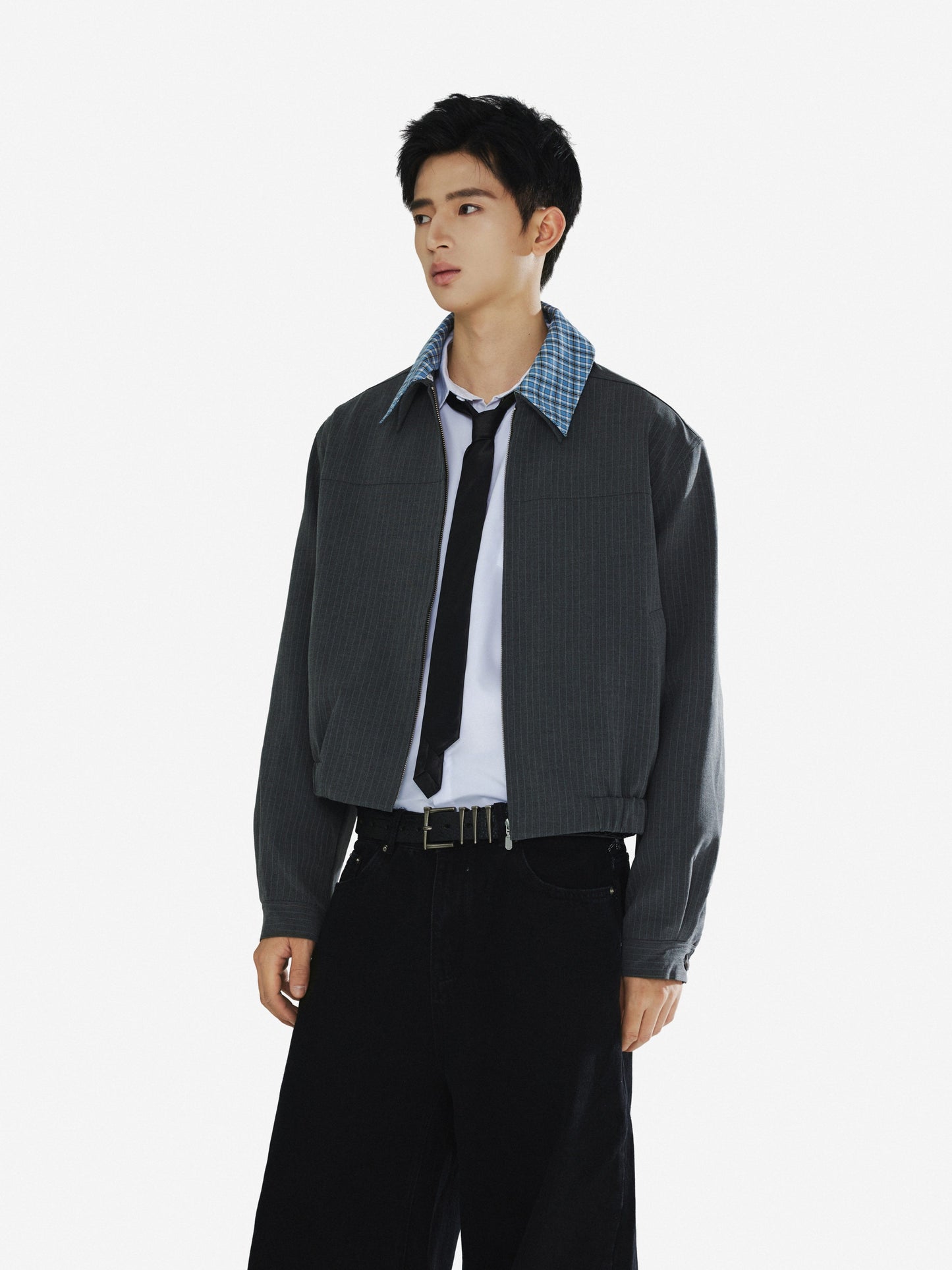 Faux Two-Piece Detachable Double-Breasted Jacket