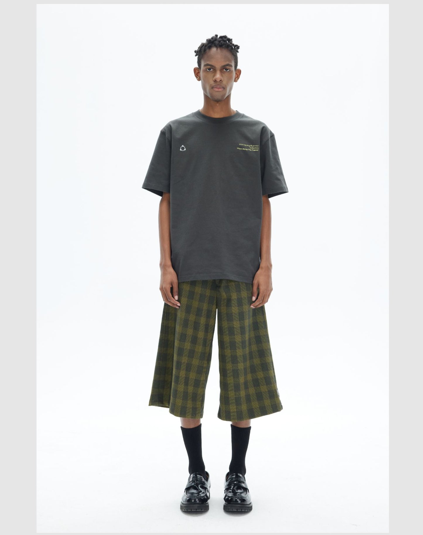 Checkered Straight Casual Pants