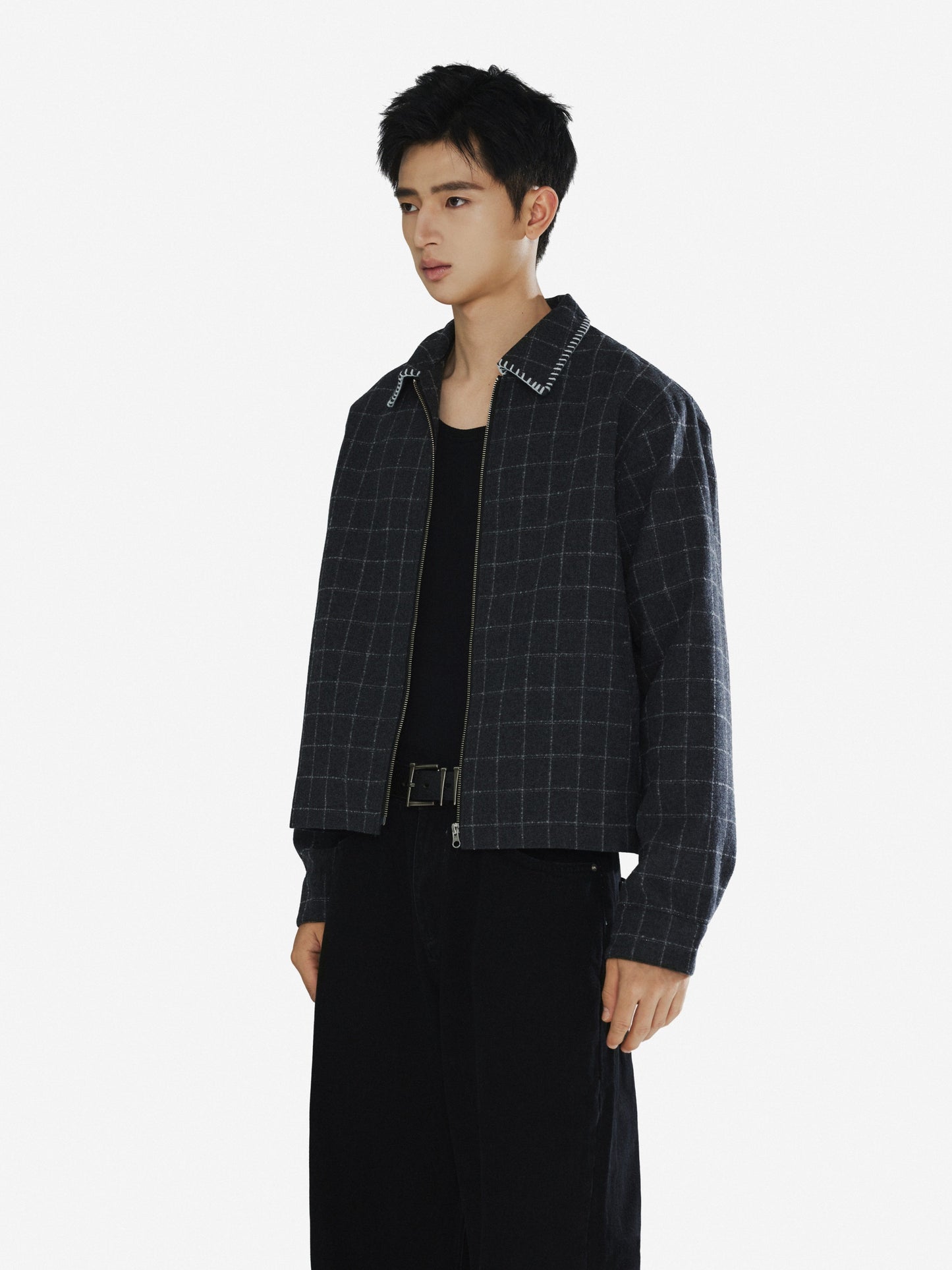 Hand-stitched shell embroidery jacket