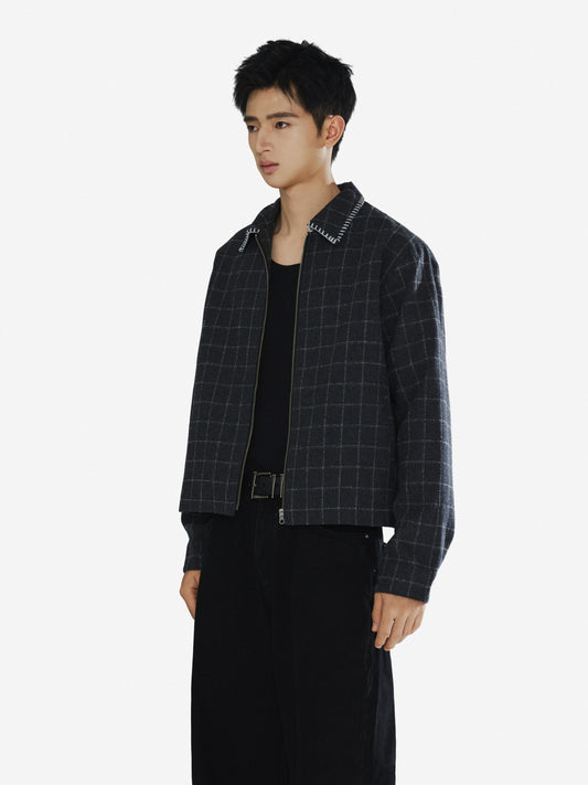 Hand-stitched shell embroidery jacket