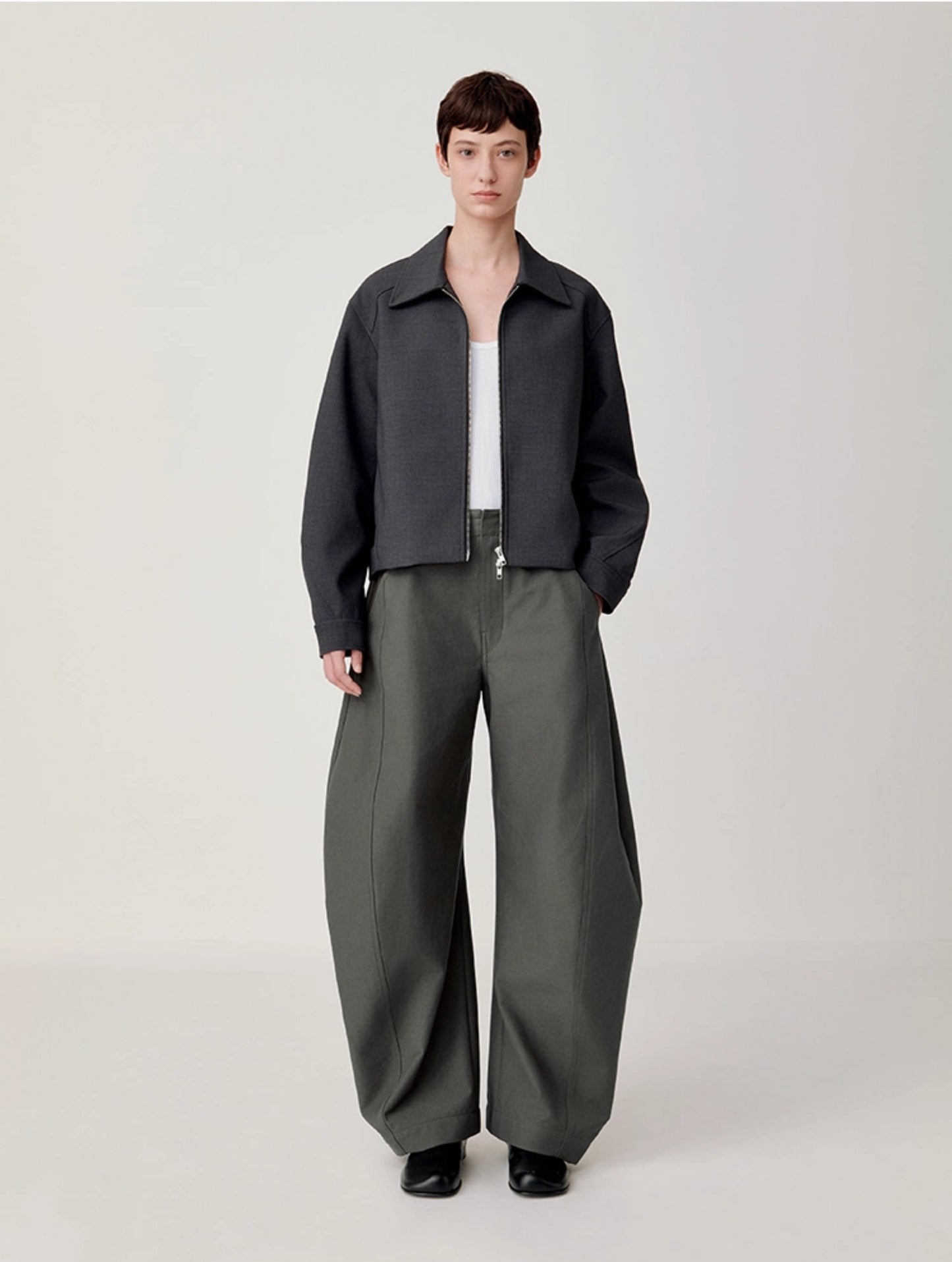 Scythe Sleeve Zipper Jacket