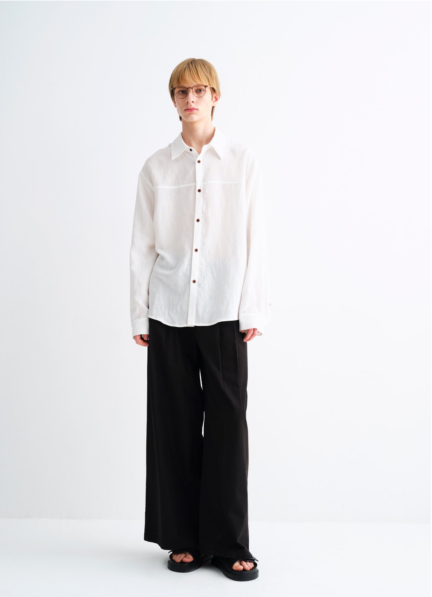 Linen-Blend Relaxed-Fit Shirt