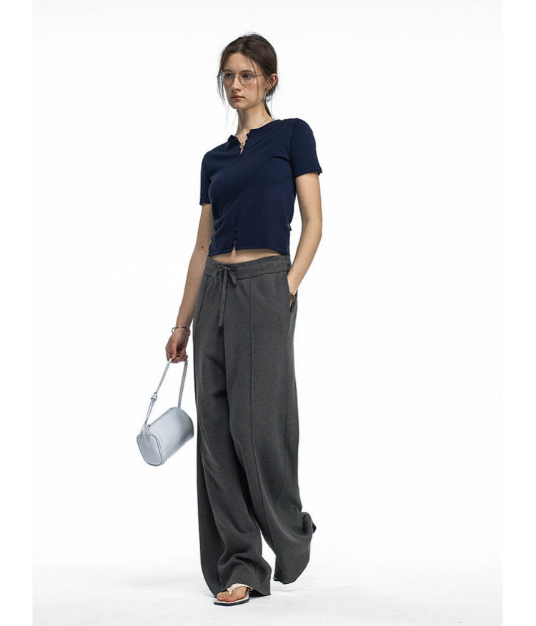 Relaxed Straight-Leg Casual Pants