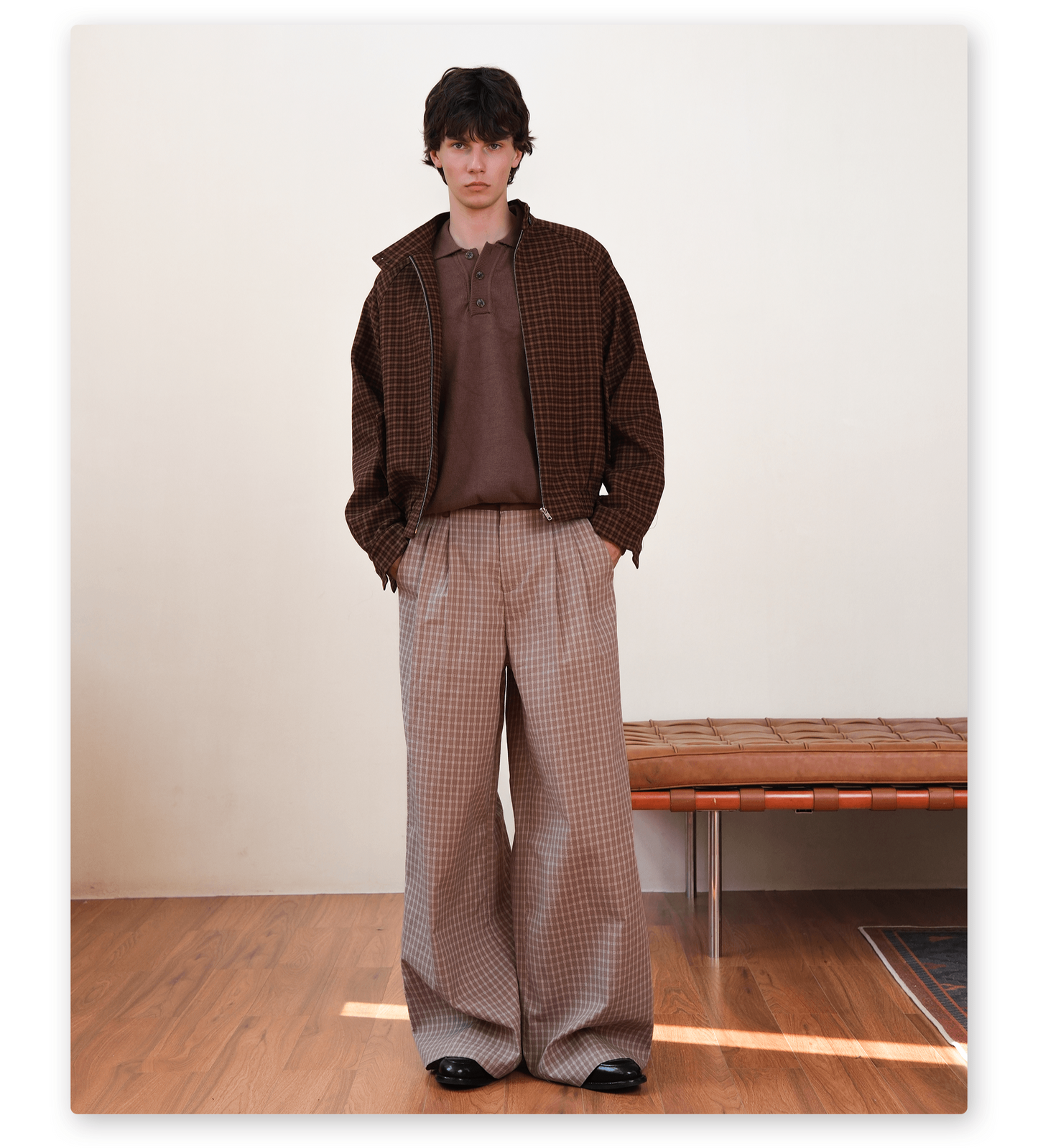 A-line Straight Wide-Leg Pants