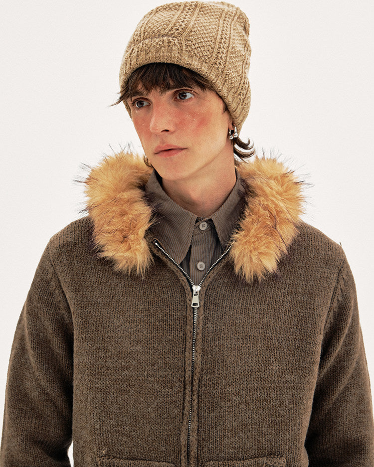 Hooded Knit Cardigan