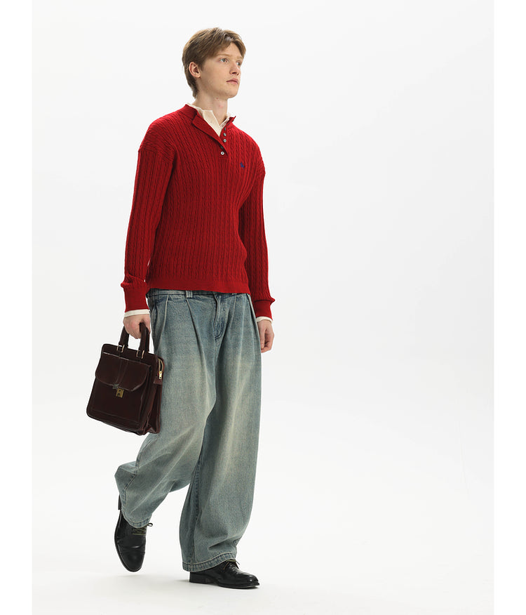 Wide Leg Scimitar Jeans