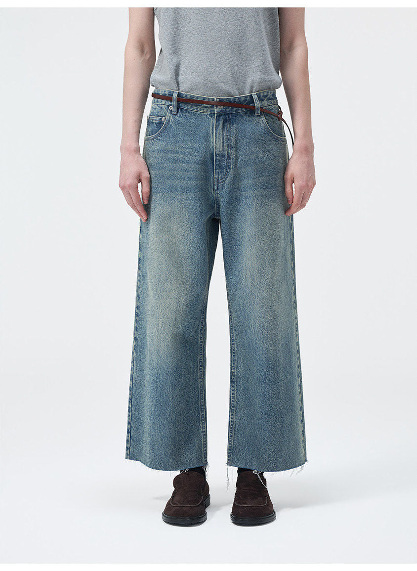 Wash Blue Straight-Leg Jeans