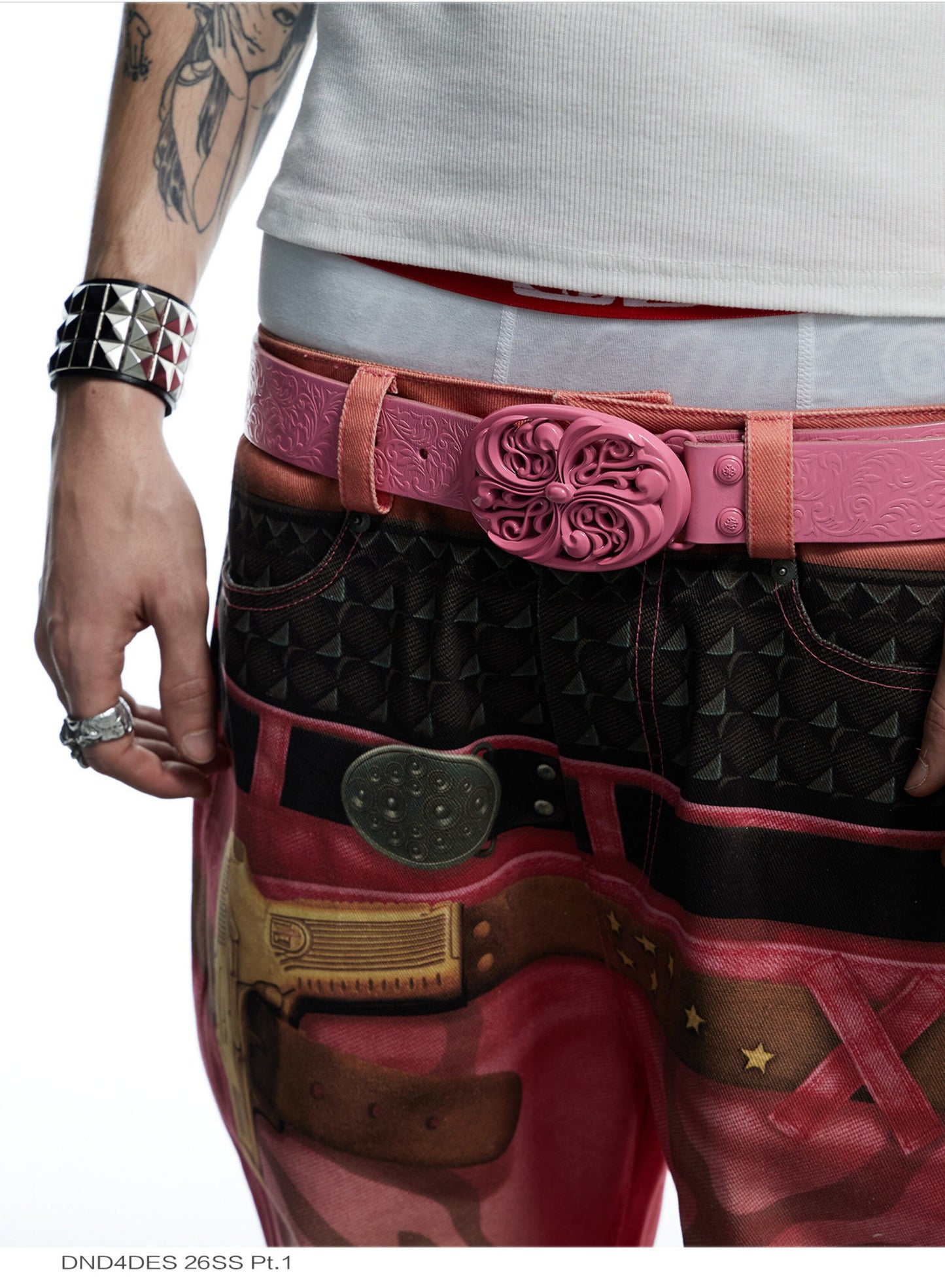 Pink Custom Buckle Belt