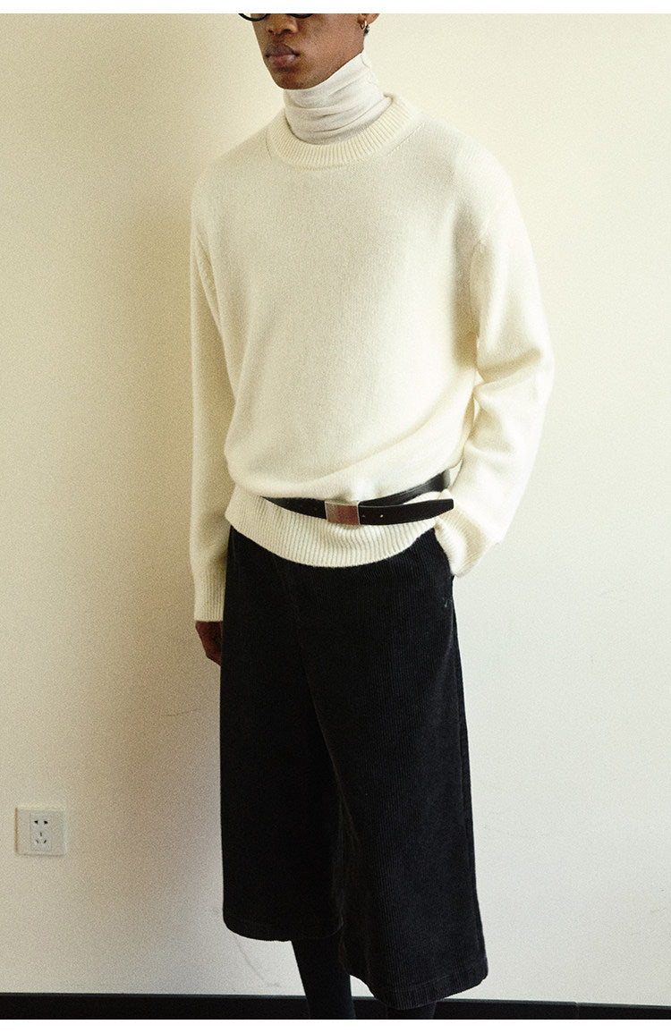 Wool & Cashmere Blend Crew Neck Sweater