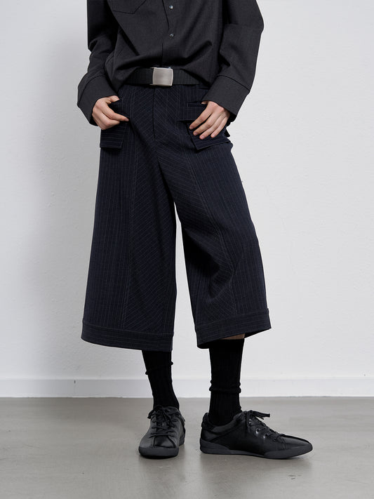 Striped cropped pants