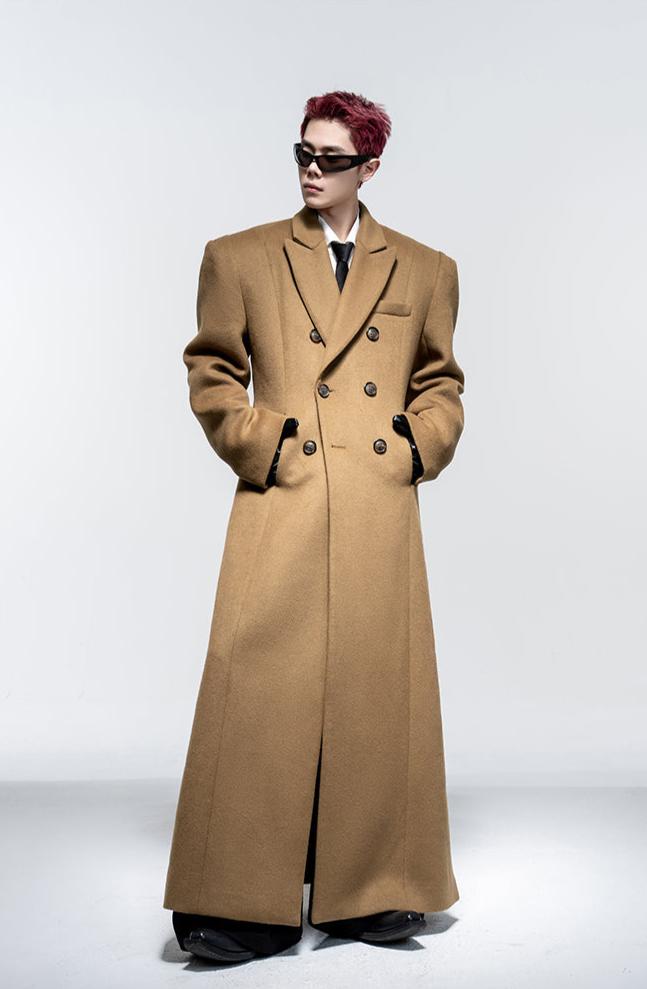 Shoulder Waist Long Coat