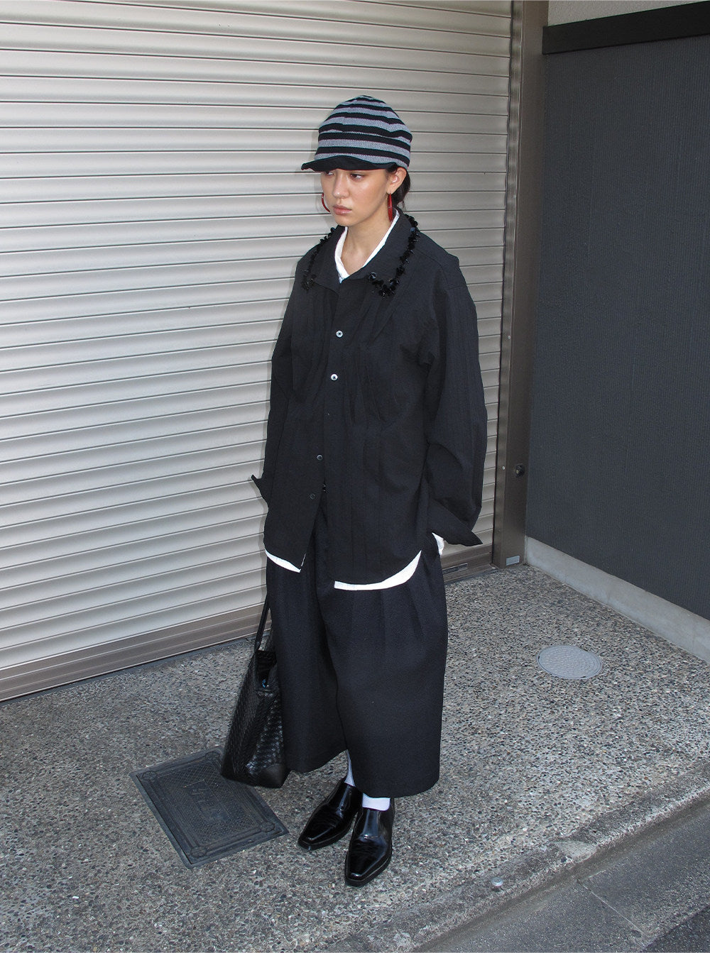 Rhinestone Collar Casual Shirt