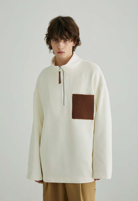 Pullover Stand Collar Knit