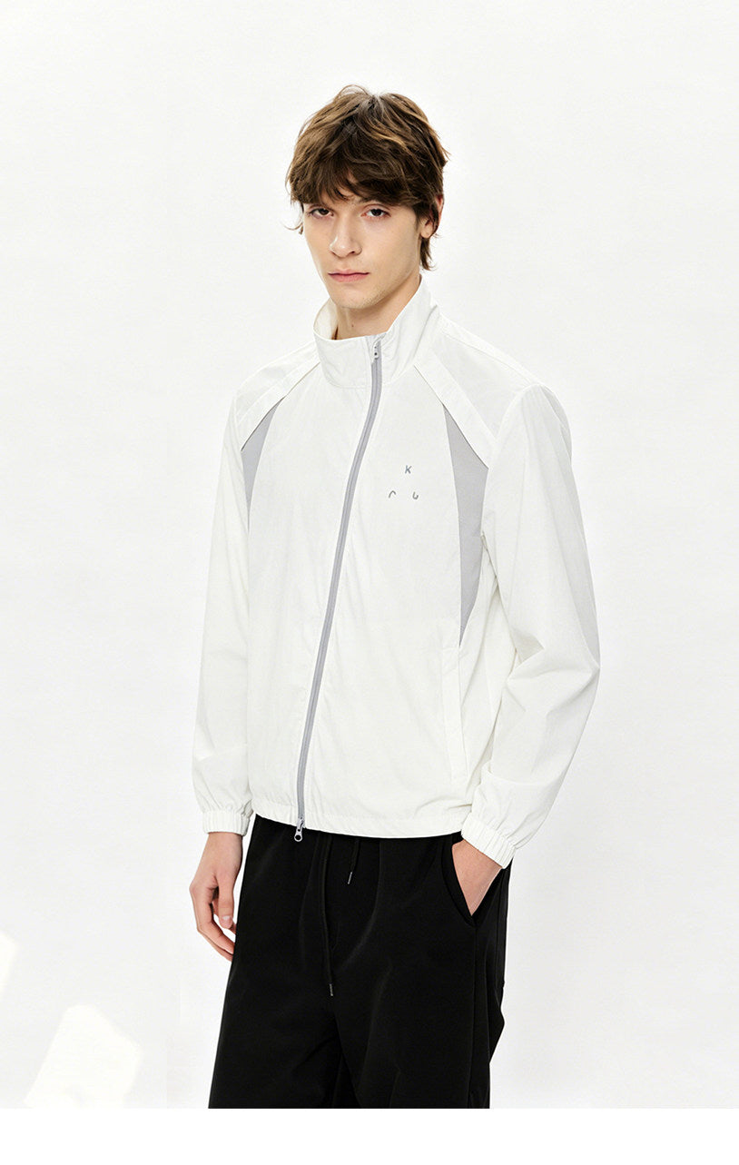 Stand-Up Collar Diagonal Zipper Sun Protection Jacket