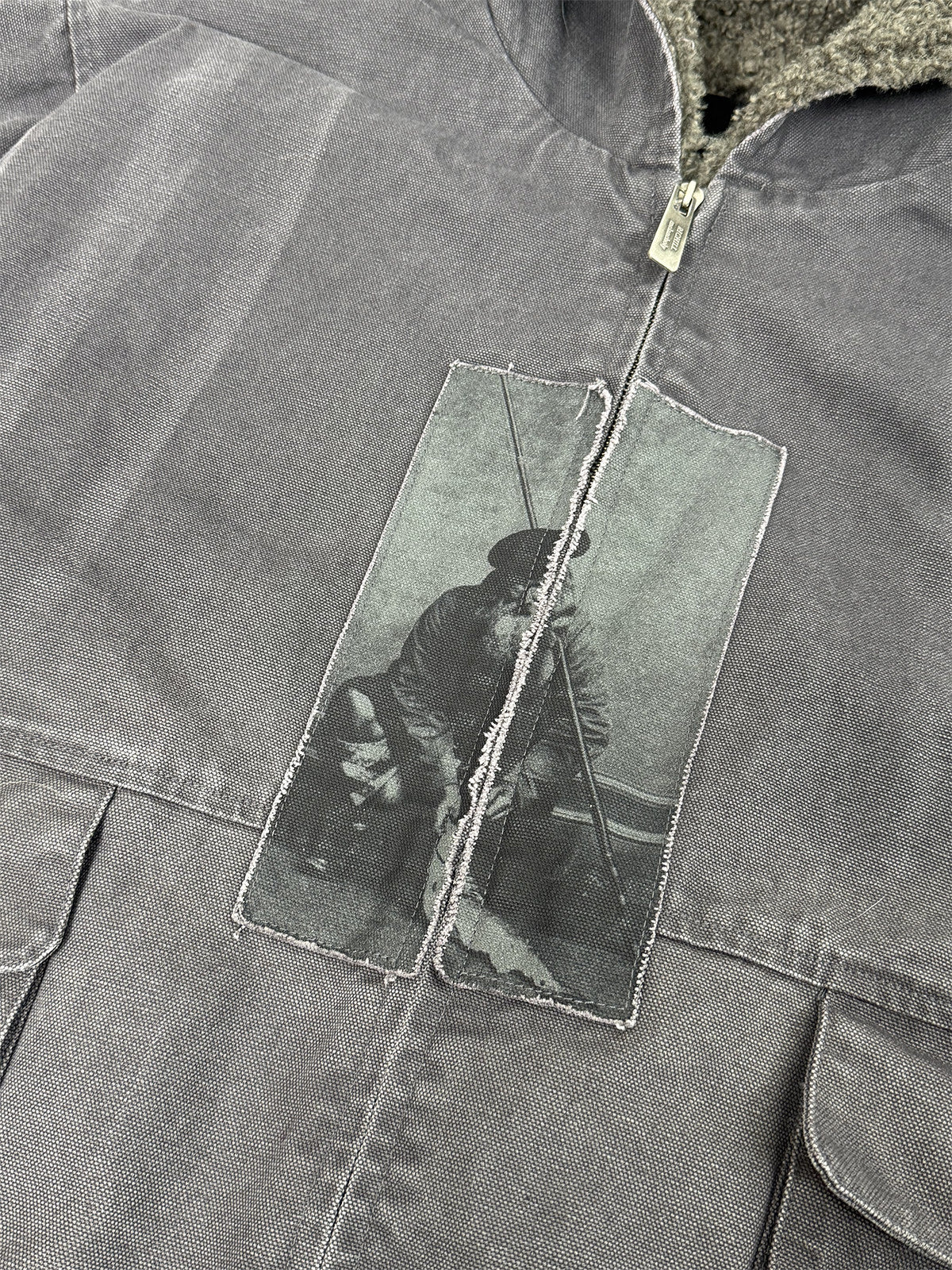 Illustrated Fleece Lined Hooded Jacket