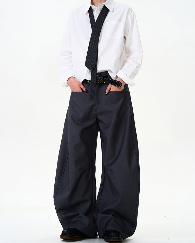 Clean Fit Draped Scimitar Casual Pants