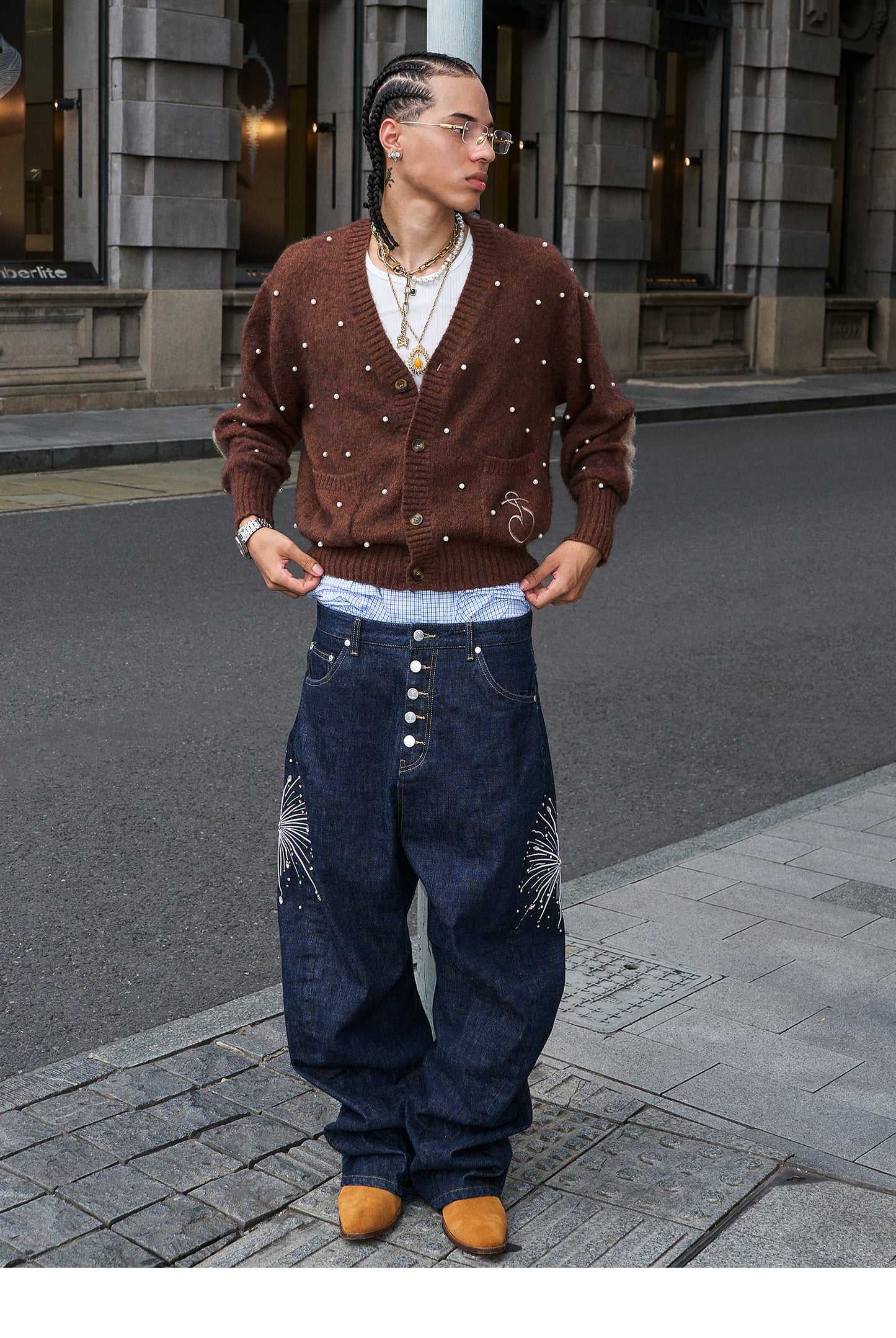 Embroidered Original Denim Pants