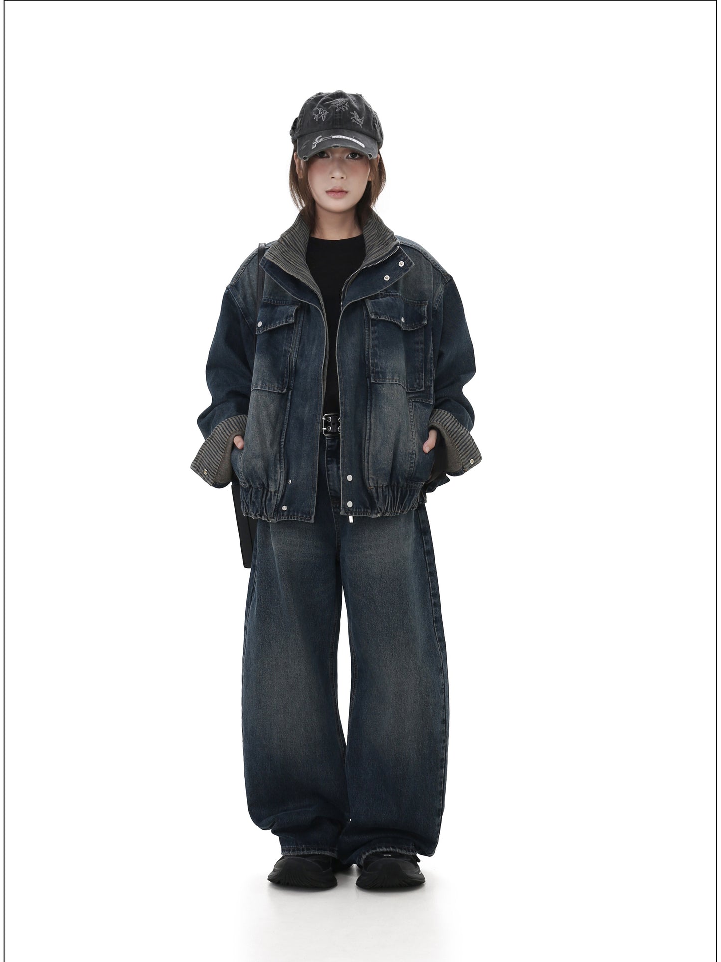 Retro Distressed Denim Jacket