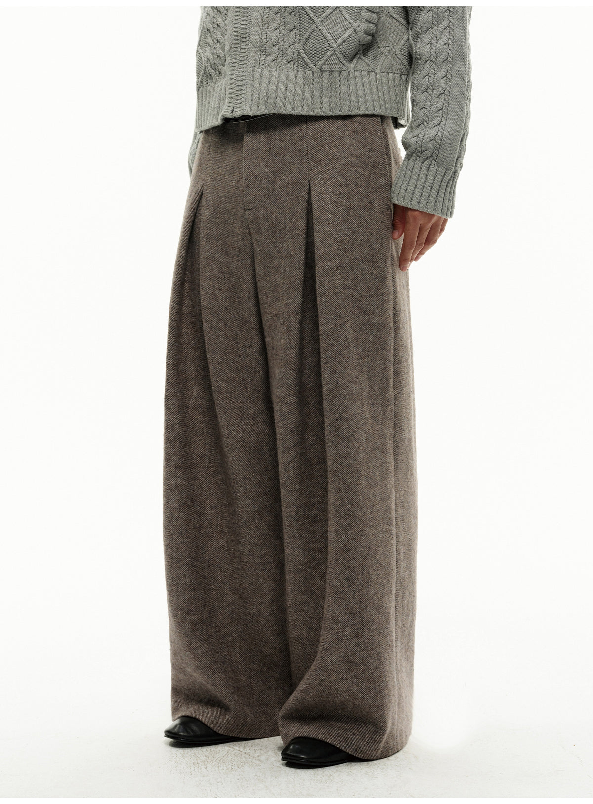 Wool Wide-Leg Pants