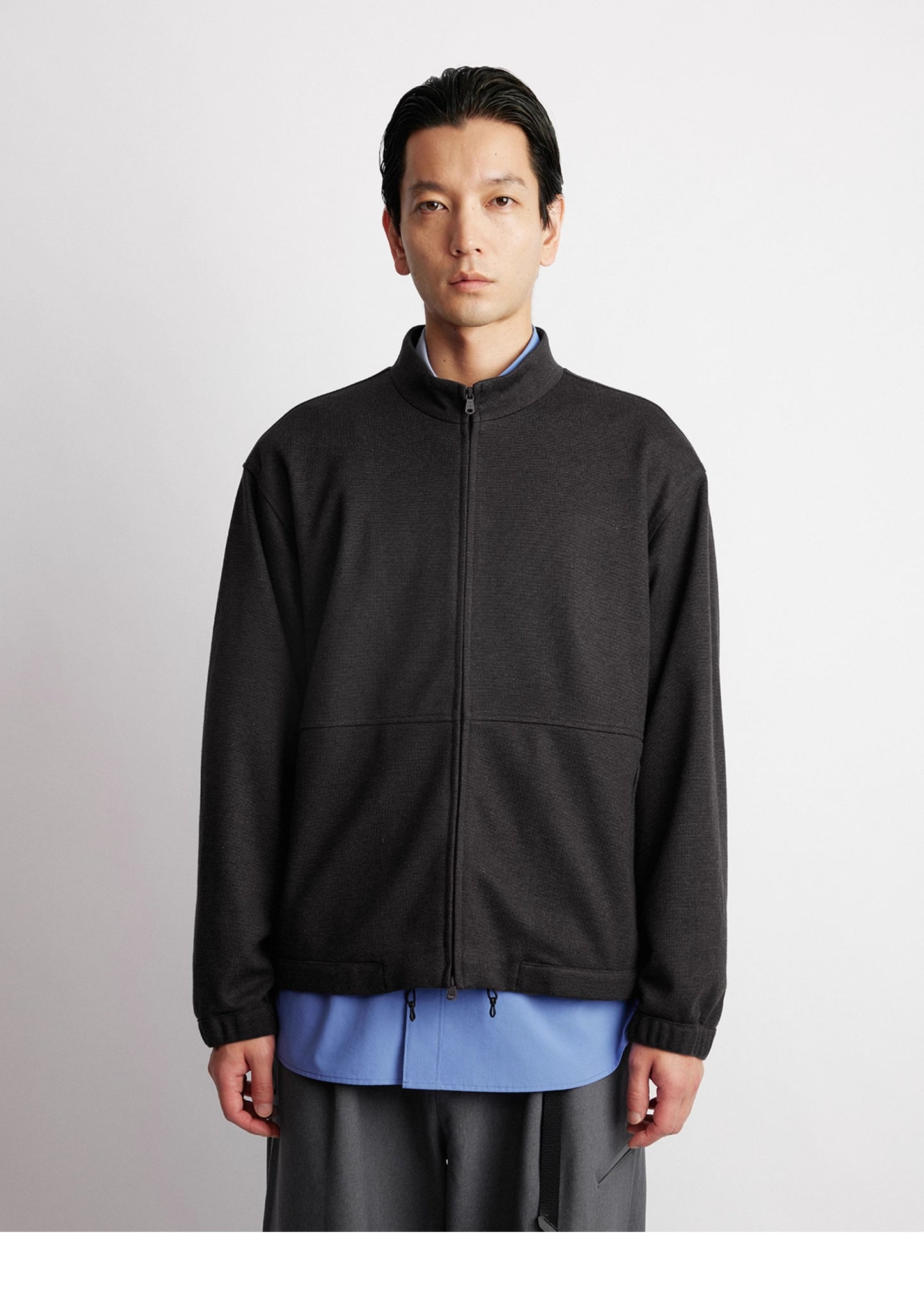 Wool Blend Zipper Jacket